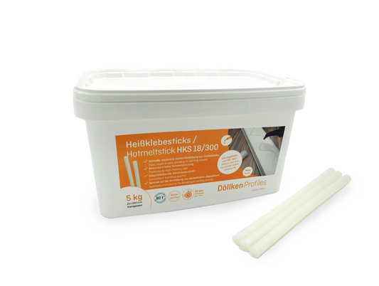 Heißklebesticks transparent - 5 kg Eimer